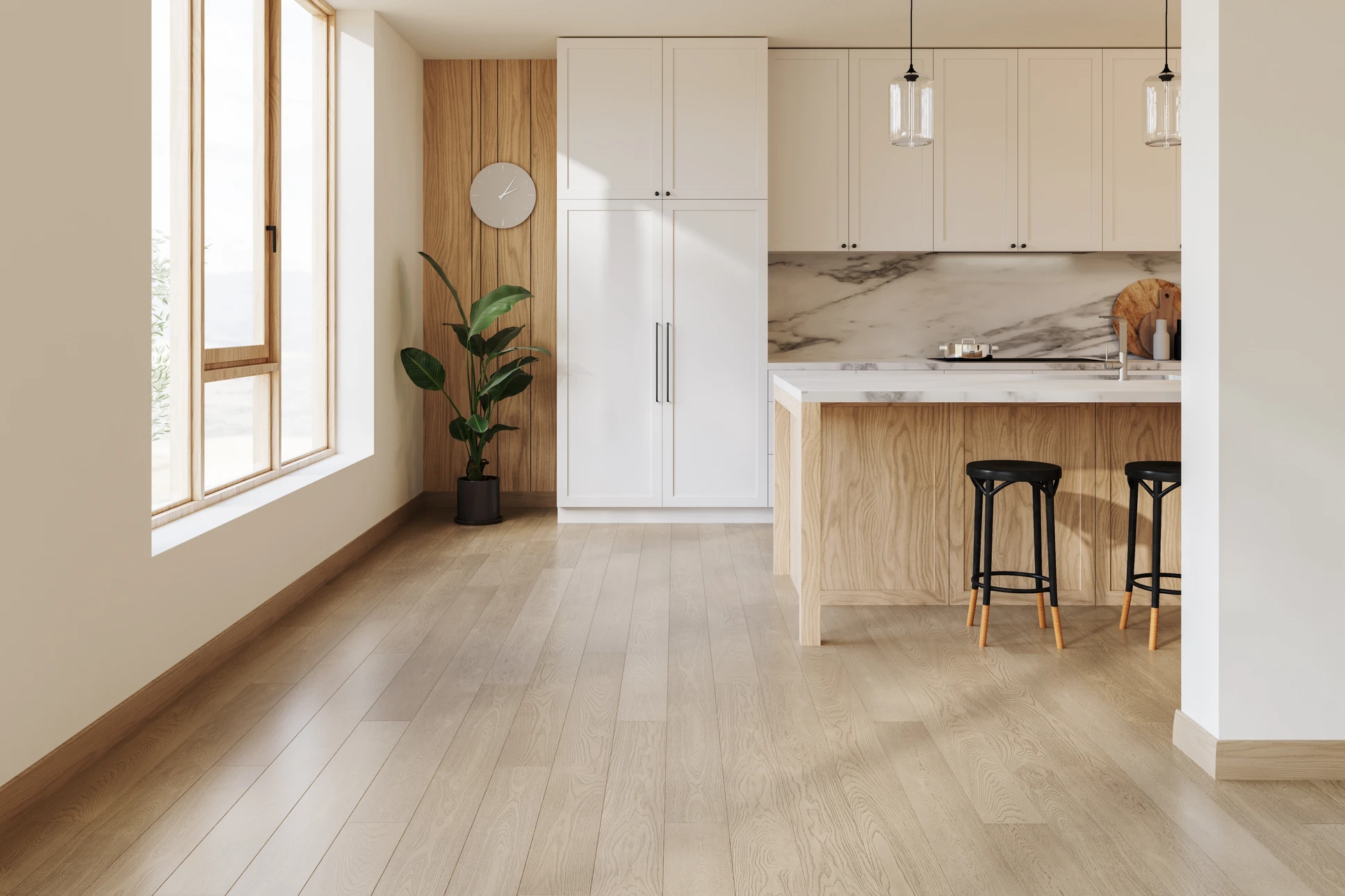 Intérieur de chantier avec ouvrier appliquant enduit sur mur